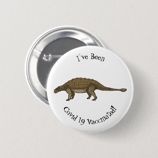 Cartoon Ankylosaurus Button (Vorne & Hinten)
