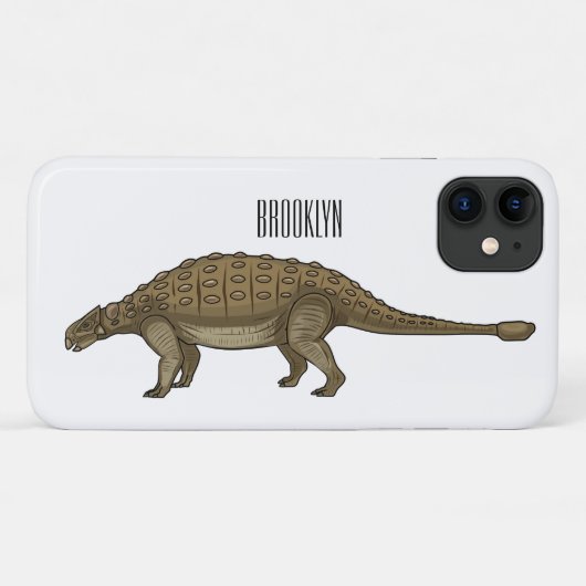 Cartoon Ankylosaurus Case-Mate iPhone Hülle (Rückseite (Horizontal))