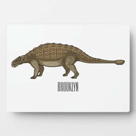 Cartoon Ankylosaurus Fotoplatte (Vorderseite)