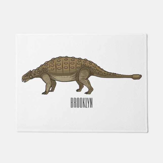 Cartoon Ankylosaurus Fußmatte (Vorderseite)