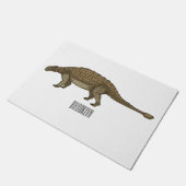 Cartoon Ankylosaurus Fußmatte (Schrägansicht)