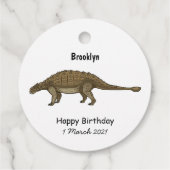 Cartoon Ankylosaurus Geschenkanhänger (Rückseite)