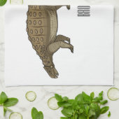 Cartoon Ankylosaurus Geschirrtuch (Gefaltet)