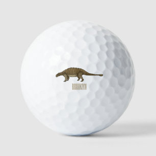 Cartoon Ankylosaurus Golfball