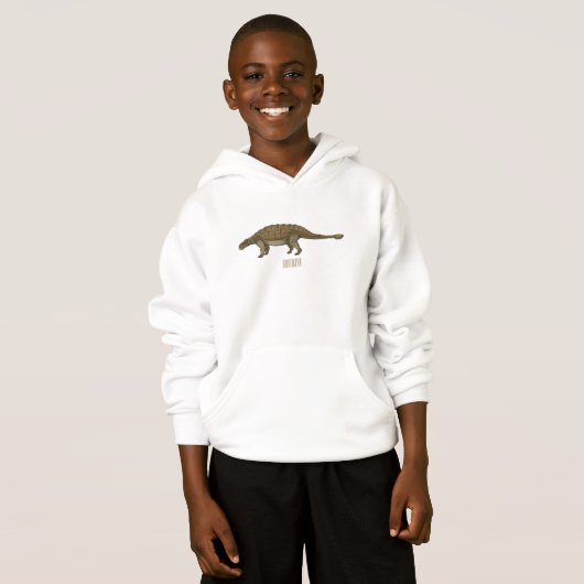 Cartoon Ankylosaurus Hoodie (Vorne ganz)