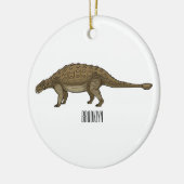 Cartoon Ankylosaurus Keramik Ornament (Links)