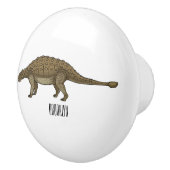 Cartoon Ankylosaurus Keramikknauf (Rechts)