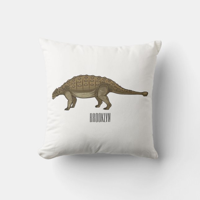 Cartoon Ankylosaurus Kissen (Vorderseite)