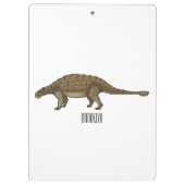 Cartoon Ankylosaurus Klemmbrett (Rückseite)