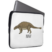 Cartoon Ankylosaurus Laptopschutzhülle (Vorne Rechts)