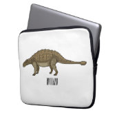 Cartoon Ankylosaurus Laptopschutzhülle (Vorderseite Links)