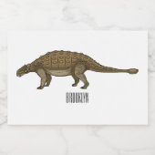 Cartoon Ankylosaurus Lebensmitteletikett (Einzelnes Label)