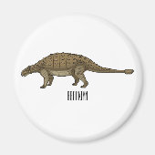 Cartoon Ankylosaurus Magnet (Vorne)