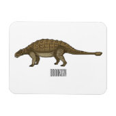 Cartoon Ankylosaurus Magnet (Horizontal)