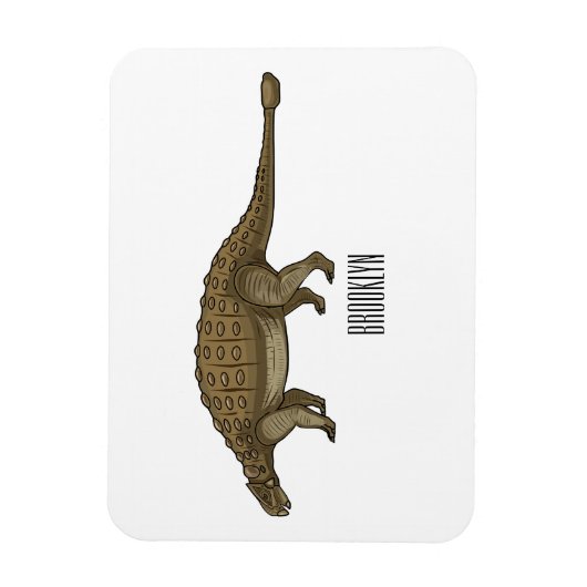 Cartoon Ankylosaurus Magnet (Vertikal)