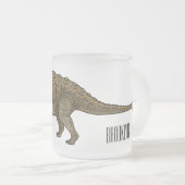 Cartoon Ankylosaurus Mattglastasse (VorderseiteRechts)