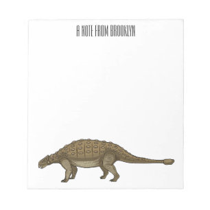 Cartoon Ankylosaurus Notizblock