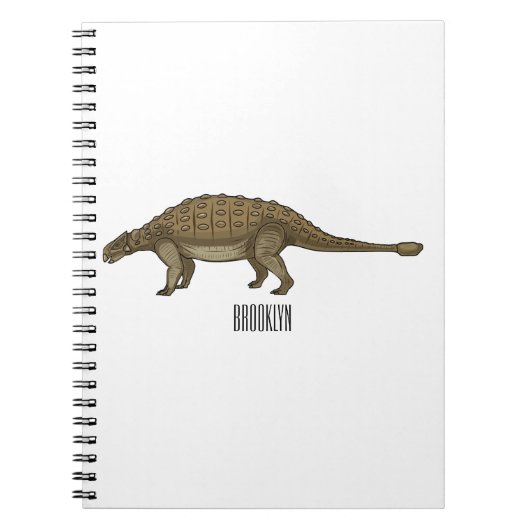 Cartoon Ankylosaurus Notizblock (Vorderseite)