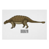 Cartoon Ankylosaurus Poster (Vorderseite)