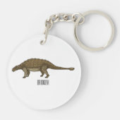 Cartoon Ankylosaurus Schlüsselanhänger (Rückseite)