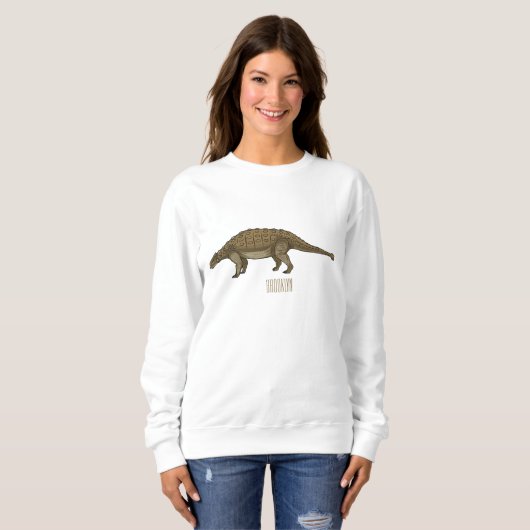 Cartoon Ankylosaurus Sweatshirt (Vorne ganz)