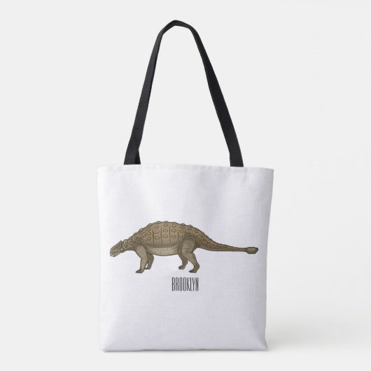 Cartoon Ankylosaurus Tasche (Rückseite)