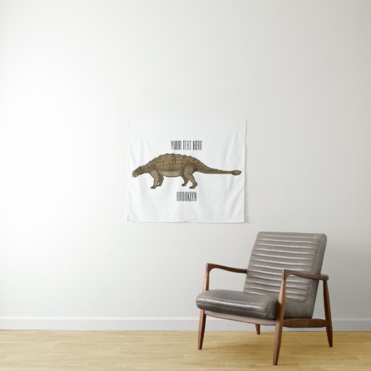 Cartoon Ankylosaurus Wandteppich (Beispiel (Horizontal))