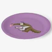 Cartoon Anteater Pappteller (Schrägansicht)