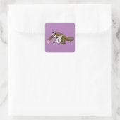 Cartoon Anteater Quadratischer Aufkleber (Tasche)