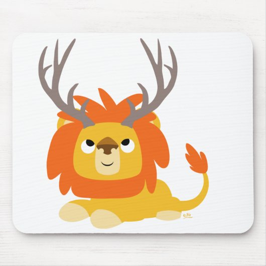 Cartoon Antlered Lion mousepad (Vorne)