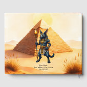 Cartoon Anubis - Ägyptischer Gott des Nachlebens Gästebuch (Rückseite)