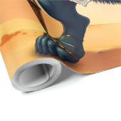 Cartoon Anubis - Ägyptischer Gott des Nachlebens Geschenkpapier (Rolleneckpunkt)