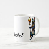 Cartoon Anubis - Ägyptischer Gott des Nachlebens Kaffeetasse (VorderseiteRechts)