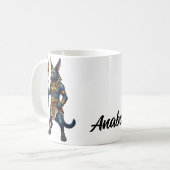 Cartoon Anubis - Ägyptischer Gott des Nachlebens Kaffeetasse (Vorderseite Links)