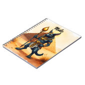 Cartoon Anubis - Ägyptischer Gott des Nachlebens Notizblock (Linke Seite)