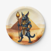 Cartoon Anubis - Ägyptischer Gott des Nachlebens Pappteller (Vorderseite)