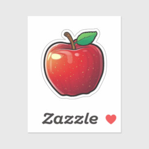 Cartoon Apfel Aufkleber