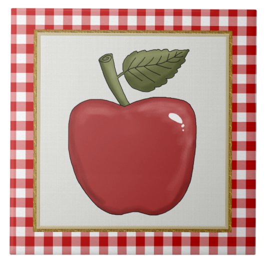 Cartoon Apple Fruchtküche oder Restraunt Fliesen (Vorderseite)