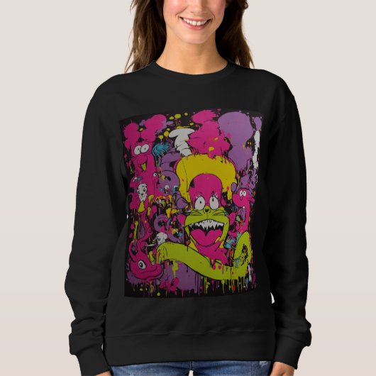 Cartoon Art Design Sweatshirt (Vorderseite)