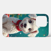 Cartoon-artiger Weißwelpen Case-Mate iPhone Hülle (Rückseite (Horizontal))