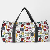 Cartoon Ärztliche Krankenschwester und individuell Duffle Bag (Vorderseite)