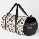 Cartoon Ärztliche Krankenschwester und individuell Duffle Bag (Rechte Ecke)