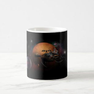 Cartoon-Asteroiden-Astronauten Kaffeetasse