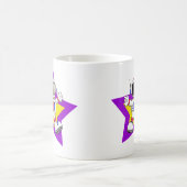 Cartoon Astronaut in Star Design Kaffeetasse (Mittel)