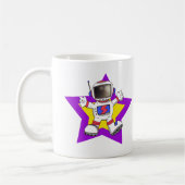 Cartoon Astronaut in Star Design Kaffeetasse (Links)