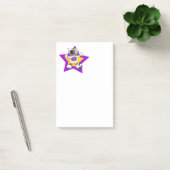 Cartoon Astronaut in Star Design Post-it Klebezettel (Büro)