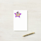 Cartoon Astronaut in Star Design Post-it Klebezettel (Auf Schreibtisch)