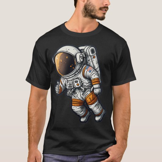Cartoon Astronaut T-Shirt (Vorderseite)