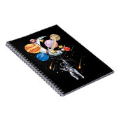 Cartoon Astronauten Raumballon-Planeten Notizblock (Rechte Seite)