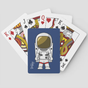 Cartoon-Astronauten-Spielkarten Spielkarten